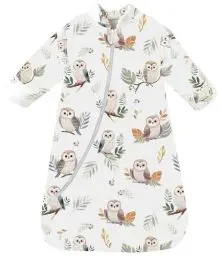 Produktbild: Chilsuessy Baby Schlafsack Winter 2.5 Tog Kinder Schlafsack Ganzjahres Schlafsäcke Jungen Mädchen Schlafsack für Kleinkinder Neugeborene, Eule/2.5 Tog, M (75-90 cm)