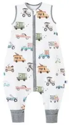Produktbild: Chilsuessy Baby Schlafsack mit Beinen 2.5 Tog Winter Schlafsack Unisex Ganzjahres Schlafsack mit Füßen Babyschlafsack Schlafsack Kinder, Bunte Autos, 90cm/Baby Höhe 95-105cm