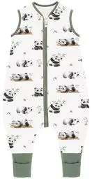 Produktbild: Chilsuessy Baby Schlafsack mit Beinen 2.5 Tog Winter Schlafsack Unisex Ganzjahres Schlafsack mit Füßen Babyschlafsack Schlafsack Kinder, Cute Panda, 80cm/Baby Höhe 85-95cm