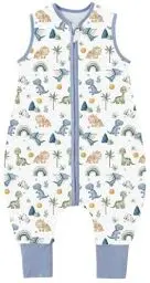 Produktbild: Chilsuessy Baby Schlafsack mit Füßen 1.5 Tog Kinder Ganzjahres Schlafsack 100% Baumwolle Baby Schlafsack mit Beinen für Jungen und Mädchen, 1.5 Tog/Dinosaurier, 100cm/Baby Höhe 105-120cm