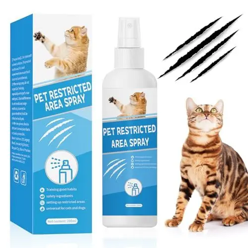 Produktbild: chimoo Katzenabwehrspray,200ml Katzen Fernhaltespray für Innen Fernhaltemittel für Katzen Beruhigungsmittel für Katzen Anti Kratz Spray Katzen für Pflanzen,Böden,Möbel,Schützt Ihr Zuhause
