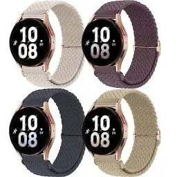 Produktbild: chinbersky 20mm Nylon Geflochtenes Armband Kompatibel mit Samsung Galaxy Watch 4/5/6/7/FE 40mm 44mm Armband/Watch 5 Pro/Watch 4&6 Classic/Active 2 40mm 44mm/Watch 3 41mm/Gear Sport/Gear S2 Classic