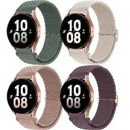 Produktbild: chinbersky 20mm Nylon Geflochtenes Armband Kompatibel mit Samsung Galaxy Watch 5 Pro/Galaxy Watch 4/5/6 40mm 44mm /Watch 4&6 Classic/Active 2 40mm 44mm/Watch 3 41mm/Gear Sport/Gear S2 Classic