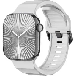 Produktbild: chinbersky Armbänd Kompatibel mit Apple Watch Ultra Armband 49mm 46mm 45mm 44mm 42mm für Damen Herren, Weiche Silikon Sport Ersatzarmband für iWatch Ultra Series 10/9/8/7/6/5/4/3/2/1/SE, Weiß