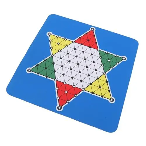 Produktbild: Chinesische Dame, 24 X 24 cm, Multifunktionales 3-Farben-Dame-Stück, Kompaktes, Faltbares Chinesisches Dame-Spielset für Zuhause