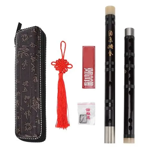 Produktbild: Chinesische Flöte Dizi, Professionelle Bambusflöte für Musikliebhaber für Aufführungen zur Einstufungsprüfung für Anfänger(Taste C, Blau)