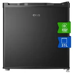 Produktbild: CHIQ 31L Mini Gefrierschrank, 4 Sterne Gefrierfunktion, 49,6 x 47,4 x 44,7 cm (HxBxT), Mini Tiefkühltruhe bis zu -24°C, Schwarz