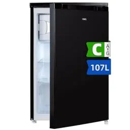 Produktbild: CHIQ CTT107BC 107 Liter Kühlschrank, Höhe 845 mm, Tiefe 556 mm, Platzbedarf nur 0,3 ㎡, Mikro-Gefrierfach, Vario Box, 7 Temperaturregelstufen, geräuscharm, Schwarz,12 Jahre Garantie auf den Kompressor