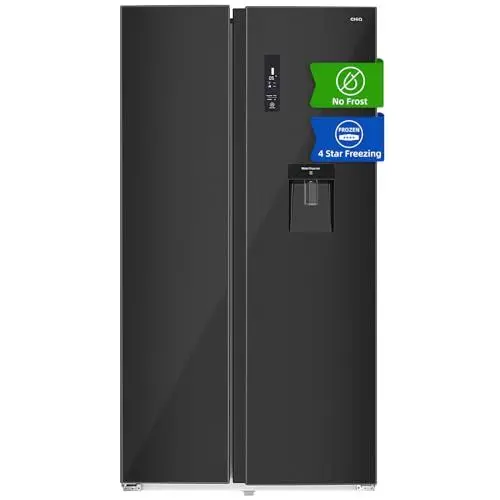 Produktbild: CHIQ Side By Side Kühlschrank 559L,Inverter Kompressor und No Frost Technologie,5,5 L Wasserspender,Sehr leise 39 db, LED Display,12 Jahre Garantie für den Kompressor,177 cm hoch, 91.2 cm breit
