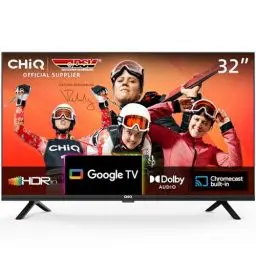 Produktbild: CHIQ TV 32 Zoll Fernseher, Google TV, Google Assistent, HD 1920x1080p, Child Mode, Chromecast,Triple-Tuner(DVB-T2/S2/C), Bluetooth, WiFi/HDMI/USB/CI+, L32H7G