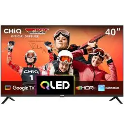 Produktbild: CHIQ TV 40 Zoll QLED Google TV, HDR10, WLAN, Google Play, Rahmenloses Design, Dolby Audio, Chromecast, DBX-tv, Triple Tuner(DVB-T2/C/S2), Hotel Mode