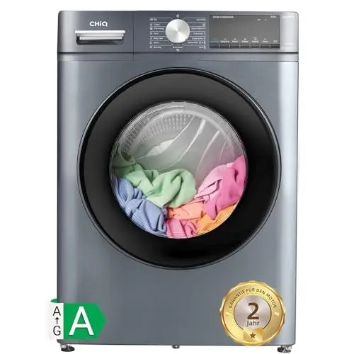 Produktbild: CHiQ CFL90-14586IM3XA, Frontlader-Waschmaschine 9 kg, Space Pro,große Trommel, Inverter-Motor, 1400 U/min, KI-Smart-Programm, Dampffunktion, 15-Minuten-Schnellwaschgang, 16 Waschprogramme