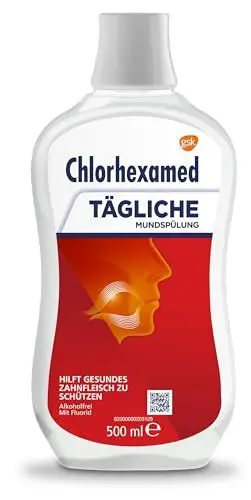 Produktbild: Chlorhexamed Tägliche Mundspülung, 500 ml für die tägliche Pflege und Reinigung mit Mundspülung antibakteriell