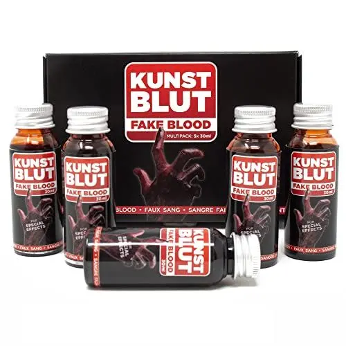 Produktbild: ChooseEco Kunstblut Rot 5 Flaschen á 30ml - Künstliches Halloween Blut Filmblut Vampirblut Zombieblut für Fasching und Karneval