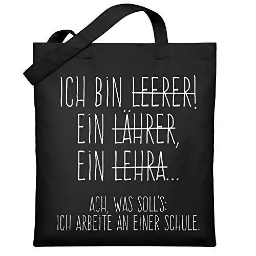 Produktbild: Chorchester Hochwertiger Jutebeutel (mit langen Henkeln) - Ideal für jeden Leerer - oder Lehrer, 38cm-42cm, Schwarz