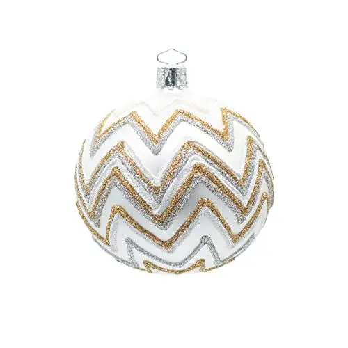 Produktbild: Christborn Weihnachtskugel, 8 cm Kugel, alabaster matt - Zack 1/Ktn