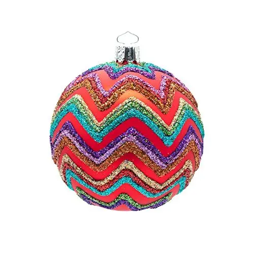 Produktbild: Christborn Weihnachtskugel, 8 cm Kugel, rot matt - Zack 1/Ktn
