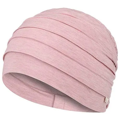 Produktbild: Christine Headwear Damen Christine Headwear Yumuşak bambu türbanı, pembe melanj Yoga turban, Rose melange, 55-61 EU