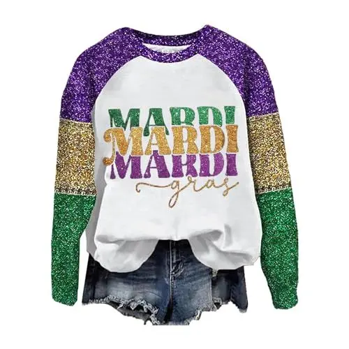 Produktbild: Christmas Clearance Gym Shirt Oversize Amerikanische Kleidung Damen Langarmshirt Damen Long Warme Sportjacke Damen Christmas Sweater Family Damen Shirt Weiss Blau Festival Clothes for Women
