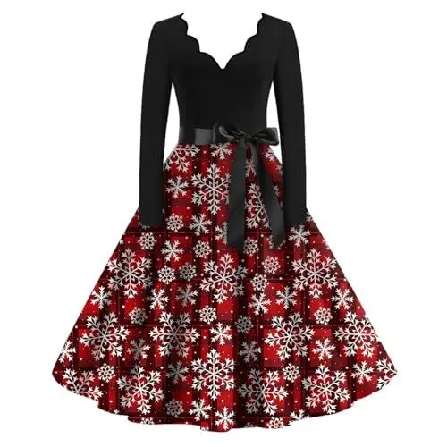 Produktbild: Christmas Dress Women,Christmas Pullover,Hund weihnachtsmütze,langes Kleid Damen,Weihnachten Baby Outfit mädchen,weihnachtspulli Hoodie Damen,Couple Pyjama,weihnachtshemd