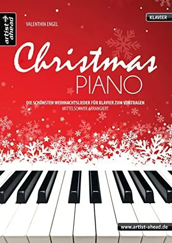 Produktbild: Christmas Piano: Die schönsten Weihnachtslieder für Klavier zum Vortragen, mittelschwer arrangiert. Spielbuch. Songbook. Weihnachten. Klavierstücke. Klaviernoten.
