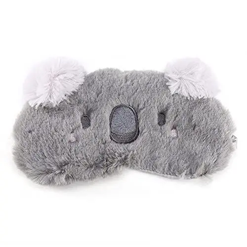 Produktbild: Christmas Schlafmaske Kinder, Nette Tieraugenabdeckung Schlafmaske, 3D Süße Plüsch Augenmaske Schlafmasken für Reisen, Hirsch Winterkarton Nap Eye Shade Maske für Herren Frauen Erwachsene(Koala)