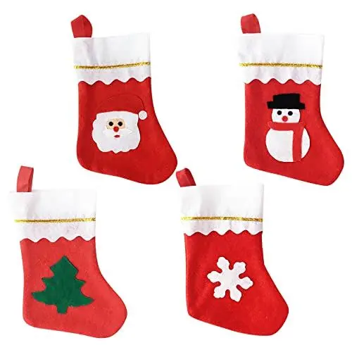 Produktbild: Christmas Stockings Personalized Christmas Stockings Personalisierte Weihnachtsstrümpfe Bonbontasche Geschenkbeutel Für Kamin Weihnachtsfeier Dekorieren (Red, One Size)