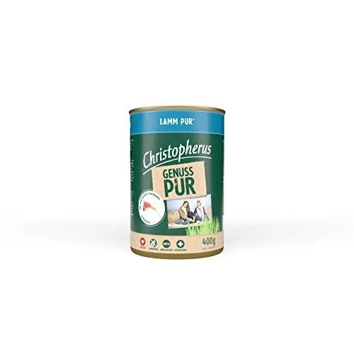 Produktbild: Christopherus PUR, Lamm, Vollnahrung für Hunde, Nassfutter, 6 x 400 g