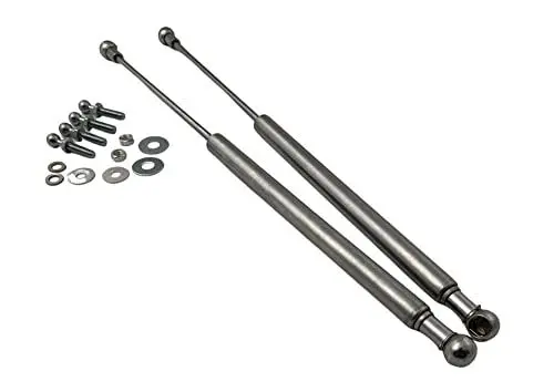 Produktbild: Chrom Motorhaubenlifter poliert mit Anbaumaterial Für VW Golf 1 Haubenlifter Haubendämpfer Lifter Dämpfer