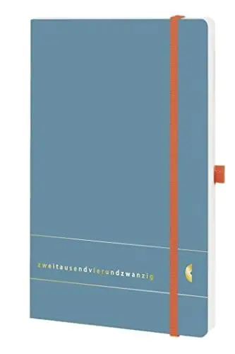 Produktbild: Chronoplan 50454 Buchkalender Kalendarium 2024 (Terminplaner A5 (135x210mm) mit Softcover, Wochenplaner, 1 Woche auf 2 Seiten, mit Stiftschlaufe, Einmerkband, Gummiverschluss) Elementary, Petrol