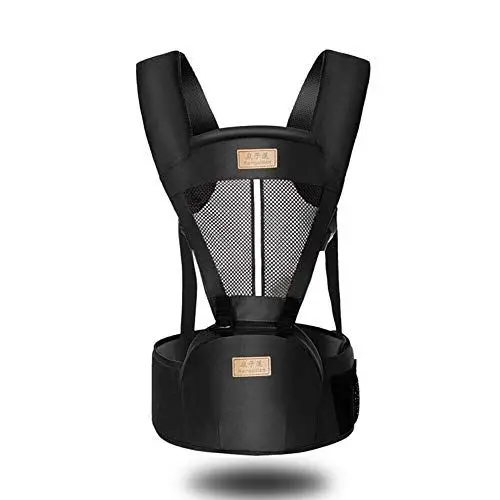 Produktbild: CHRONSTYLE Babytrage Bauchtrage für Neugeborene 6 in 1 Ergonomische Babytrage für alle Jahreszeiten Neugeborene Verstellbar und Atmungsaktiv, 0-36 Monate,2-36 Monate (Schwarz, Einheitsgröße)