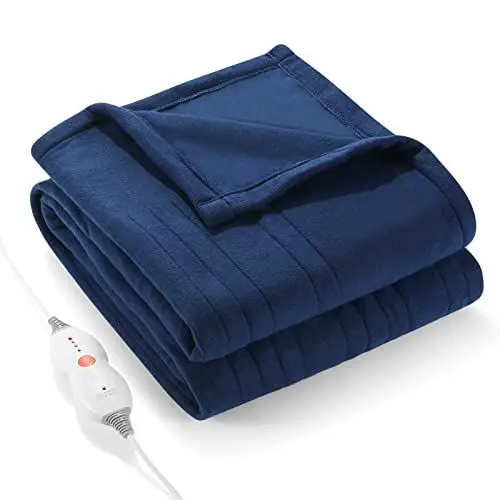 Produktbild: CHRUN Elektrisch beheizte Decke, groß, 130 x 180 cm, weiche Decke zur Ganzkörperwärmung mit 4 Heizstufen und 6 Stunden automatischer Abschaltung, und maschinenwaschbar