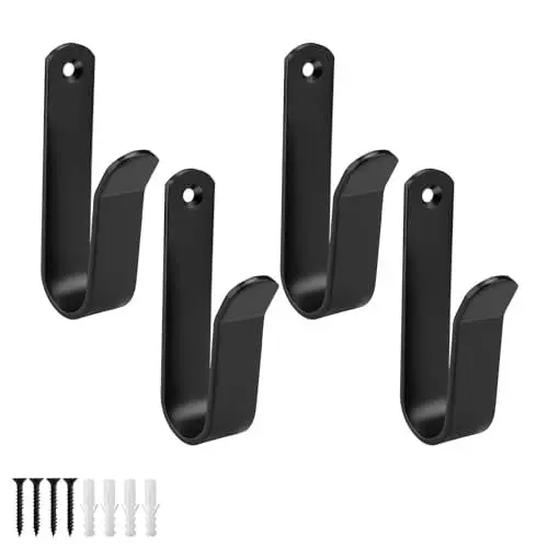 Produktbild: CHSEROK 4 Stück Skateboard Wandhalterung, Snowboard Wandhalterung mit Schrauben, Schwarz Snowboard Halterung Wand, Wandhalterung Ski für Räume und Garagen