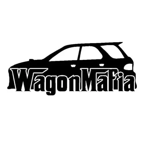 Produktbild: CHSLO Autoaufkleber 13,4 cm * 5,5 cm lustige JDM Wagon Mafia Vinyl Auto Aufkleber Aufkleber Schwarz Silber