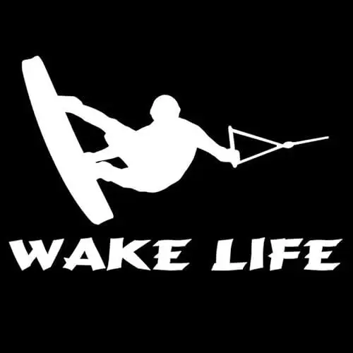 Produktbild: JIFENLI Autoaufkleber 17,8 cm * 11,5 cm Boot Aufkleber Ski Boot Wakeboarding Angeln Innenborder Auto Aufkleber Vinyl Aufkleber Zubehör Schwarz/Splitter