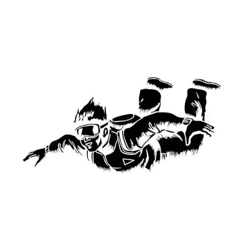 Produktbild: Lay U Home 18.5 * 8,9 CM Fallschirmspringen Fallschirmspringen Dekor Auto Aufkleber Silhouette Vinyl Graphic