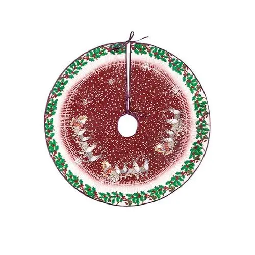 Produktbild: Weihnachtsbaum Rock Rot 90cm Weihnachtsbaumdecke Roter Baumrock für Weihnachtsbaumschmuck