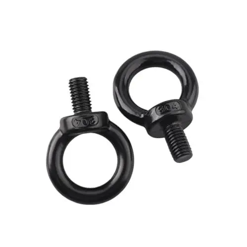 Produktbild: CHUDOU Ring-Augenschraube, M3 bis M24, Schwarz, Edelstahl, 304er Edelstahl, 5er Pack, M5x11, Augenschraube, Bolzen, 2076589031