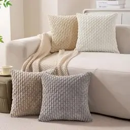 Produktbild: Ci & Ci 4er Set Boho Deko Kissenbezug 40x40 cm, Mehrfarbig Kissen Sofakissen Dekokissen Zierkissen, Flauschig Kissenbezüge Kissenhülle für Sofa Couch