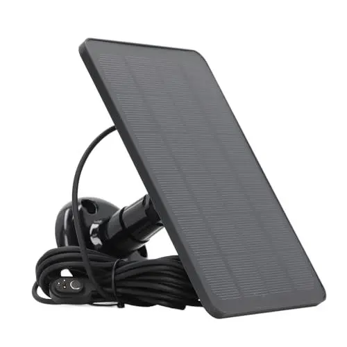 Produktbild: ciciglow 10 W Solarpanel-Ladegerät, 6 V Tragbares Solarbetriebenes Ladegerät-Set, IP65 Wasserdicht, für Arlo Pro 3 für Pro 4 für Arlo Pro 5S für Arlo Ultra (Black)