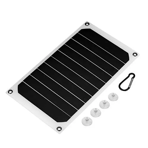 Produktbild: ciciglow 10 Watt Solarpanel-Ladegerät, Solar Power Bank, Tragbares Solarladegerät, mit USB 5V-Ausgängen, IP64 Wasserdicht für Mobiltelefone, Tablets und Elektronische Geräte