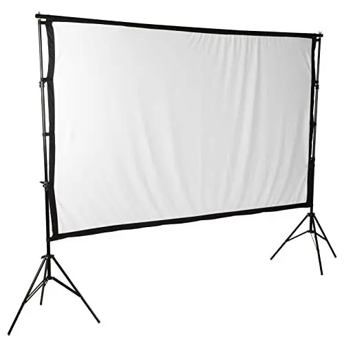 Produktbild: ciciglow 16:9 HD Projektionsleinwand, Portable Beamer Leinwand, Faltbare Projektions Filmleinwand, Polyester Fabric, mit kleinem Haken, für Außen- und Innenbereich, Heimkino, 100 Inch