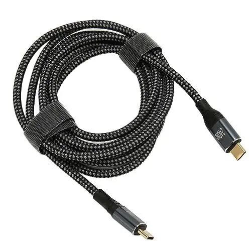 Produktbild: ciciglow 240-W-auf-Kabel, PD3.1-Schnellladung 6,6 Fuß, 480 Mbit/s, E-Mark2.0-Chip, Universelles Stecker-Stecker-Verlängerungskabel für Hochleistungsgeräte, Abriebfest