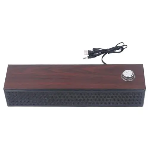 Produktbild: ciciglow Computer-Lautsprecher, HiFi-Stereo-Sound, Desktop-Soundbar, 3,5 Mm AUX-Eingang, Kabelgebunden, USB-betriebene Soundbar für PC, Laptop, Tablets,