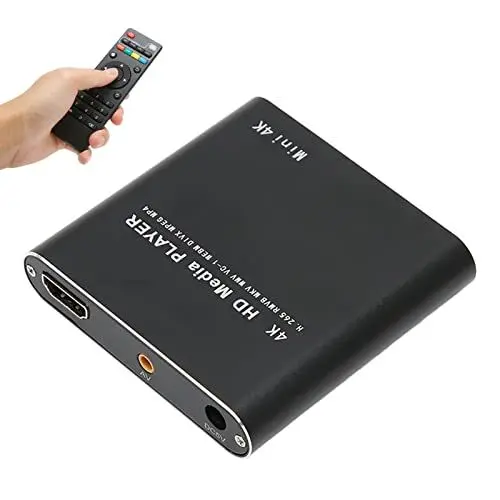 Produktbild: ciciglow HD Video Player, 4K, Streaming Media Player, Unterstützt PPT, PDF, Eingebauter 4G Speicher, für HD Multimedia Interface AV USB Speicherkarten(4K)