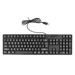 Produktbild: ciciglow Kabelgebundene USB-Tastatur, 104 Tasten, Großdruck-Computertastatur für ältere Menschen, Kinder, Sehbehinderte und Andere Menschen