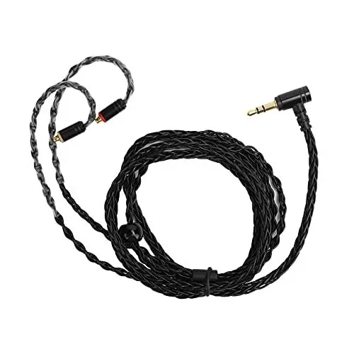 Produktbild: ciciglow Kopfhörerkabel, 3,5 Mm Audio Interface Kopfhörer Upgrade Kabel Ersatz Passend für Shure SE215 SE535 SE846 UE900 Headset Versilbert(Schwarz)