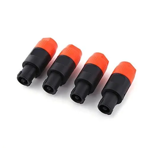 Produktbild: ciciglow NL4FC Lautsprecherkabel Verstärkeranschluss,Audio Lautsprecherstecker,NL4FC Stecker auf NL4FC Stecker Stecker für Lautsprecher/Verstärker/Mixer (4PCS)(Orange)