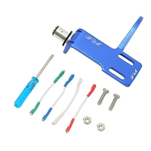 Produktbild: ciciglow Plattenspieler Headshell, Stylus Halter Aluminiumlegierung Phonograph Head Stylus Halter Universal LP Plattenspieler Phono Headshell Mount Ersatz mit 4