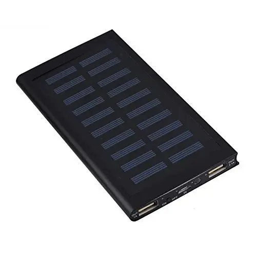 Produktbild: ciciglow Power Bank Kit, 10000 MAh Dual USB Solar Mobile Power Bank Case DIY Kit, Tragbares Schnelllade Power Bank Shell DIY Kit(Schwarz)